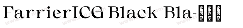 FarrierICG Black Bla字体转换